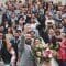 Lulworth-Castle-wedding Bride and groom take selfie at Lulworth castle wedding