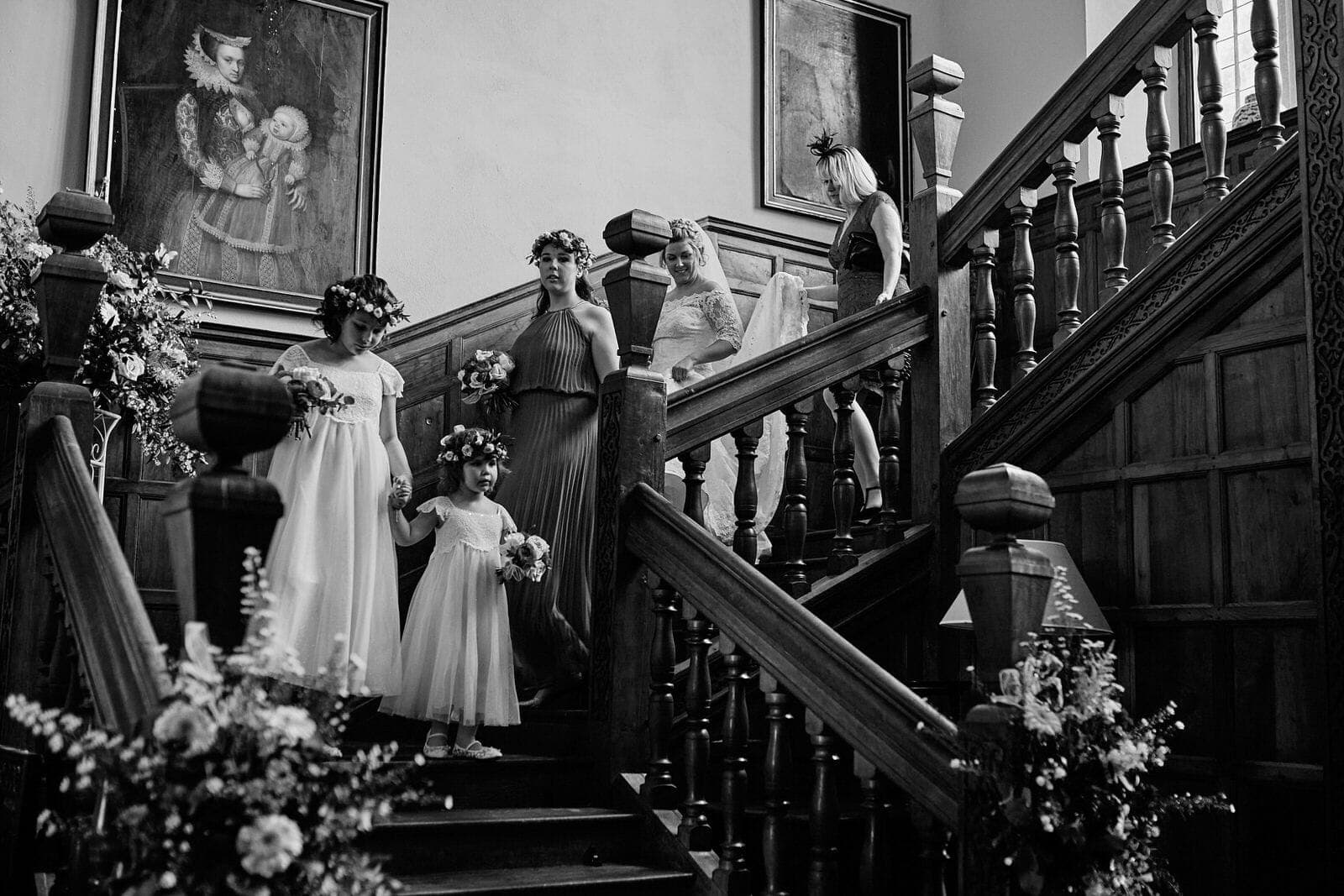 The stairs - North Cadbury Court Wedding photographer