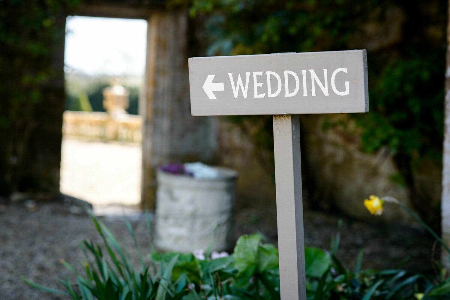 Brympton House wedding sign