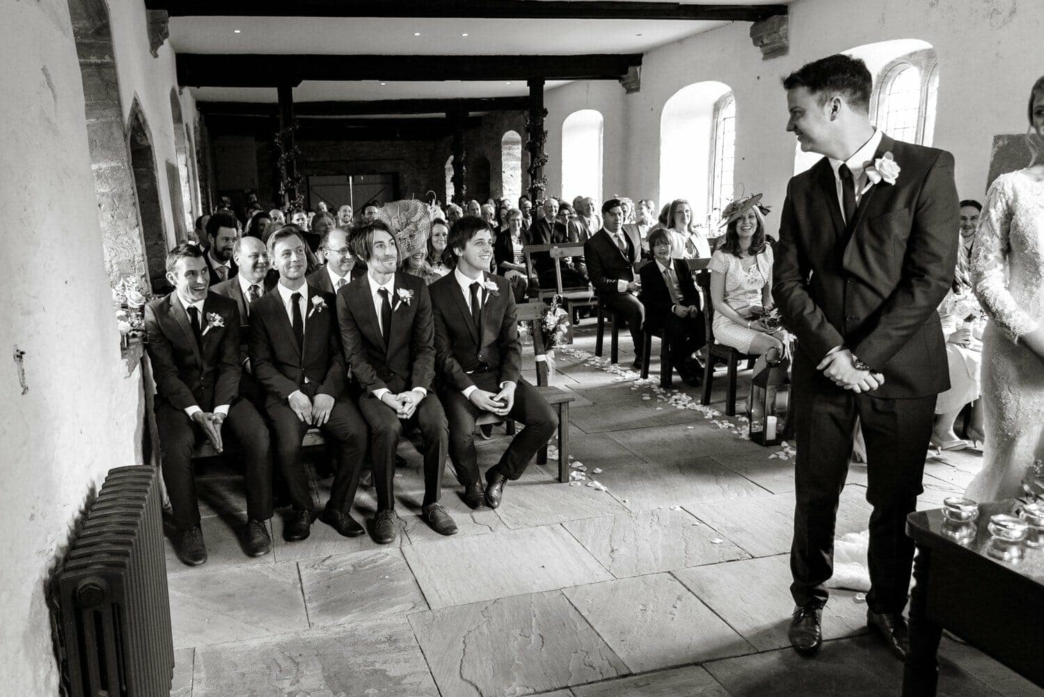 Teasing the groom- Brympton House wedding