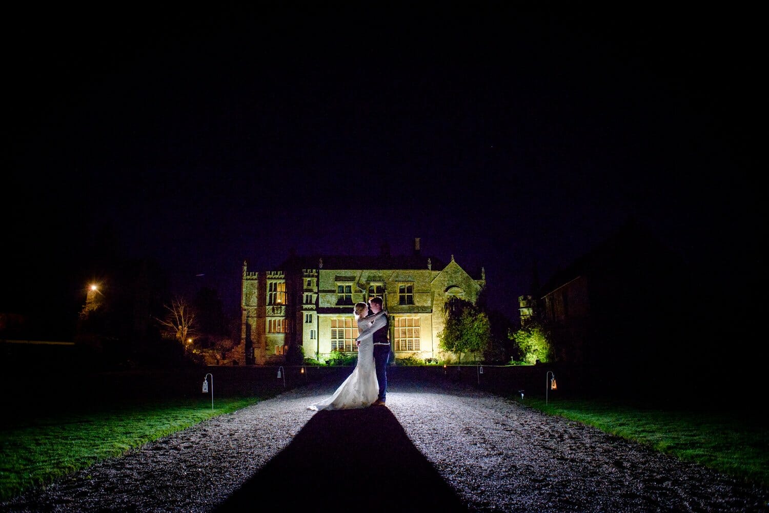 Brympton House wedding at Night