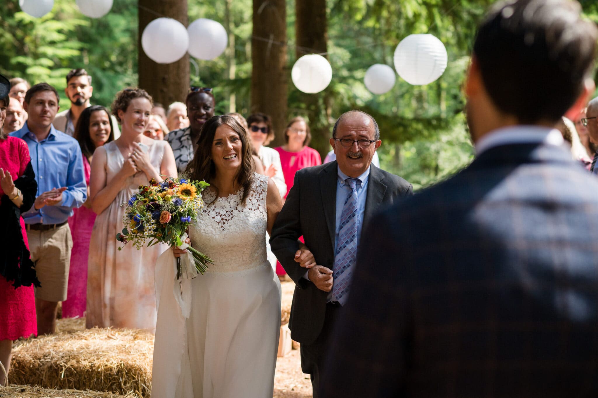 Groom sees Bride for the first time in the New Forest