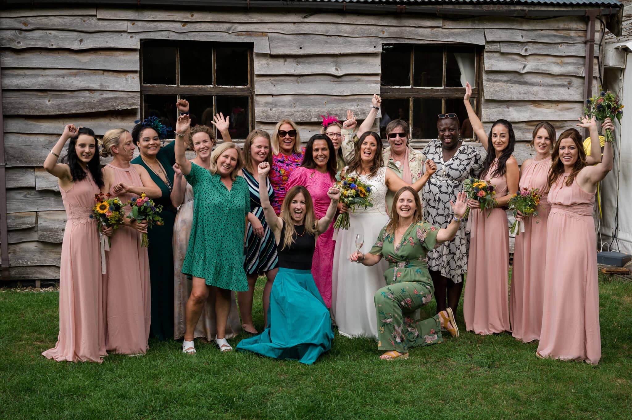 Natural Girls group photo at Weddings in the Wood in The New Forest, UK