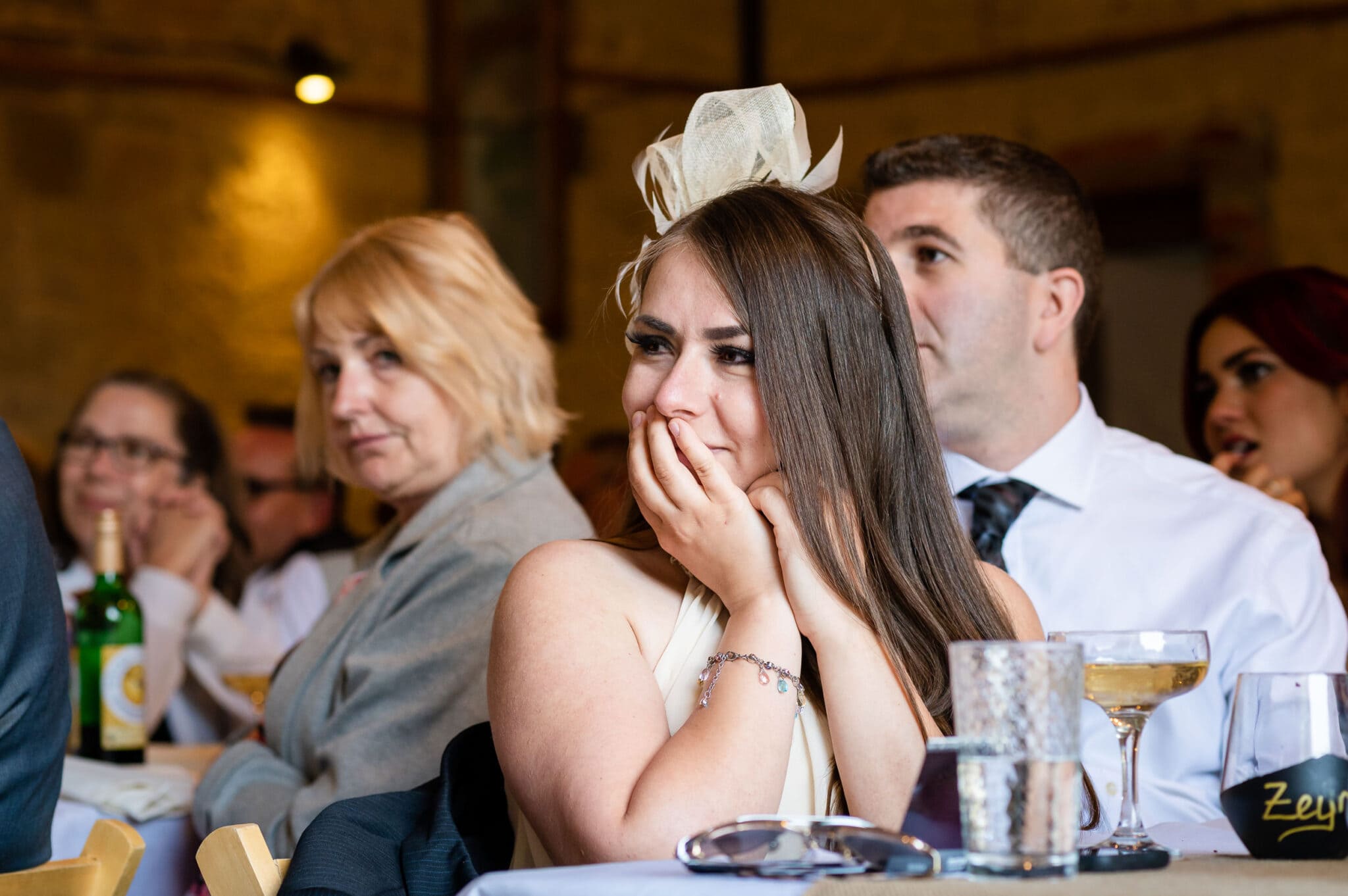 emotional onlooker at Ashley Wood Farm wedding speeches