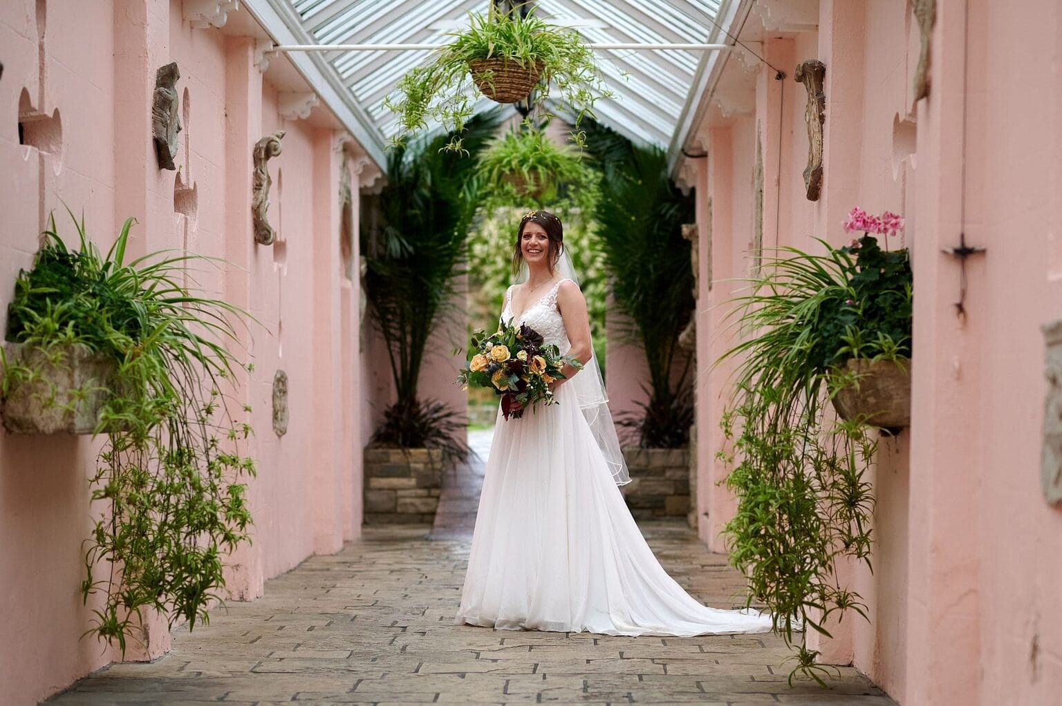 Bride in Brownsea Island Castle