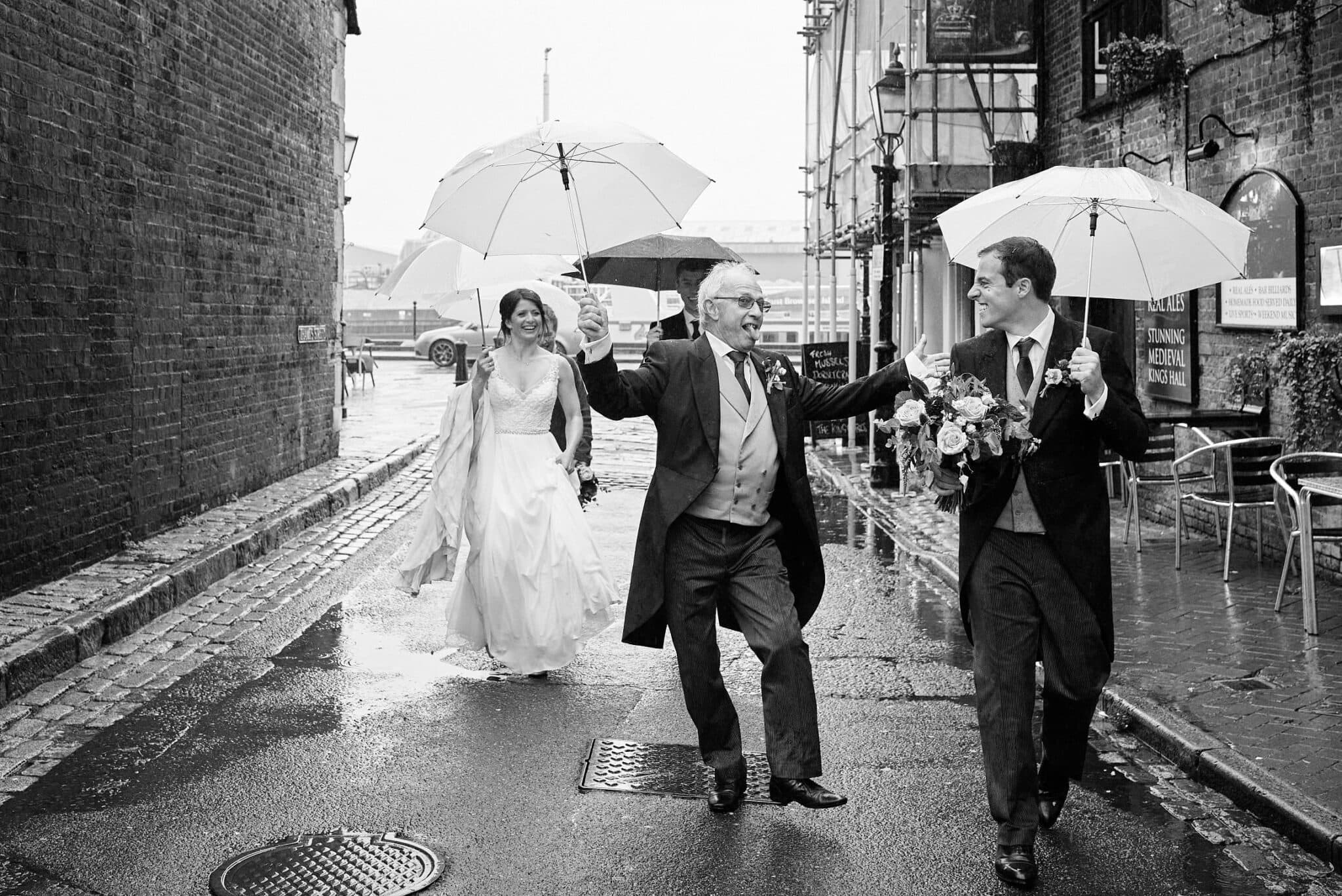 singing in the rain at Hotel Du vin Poole