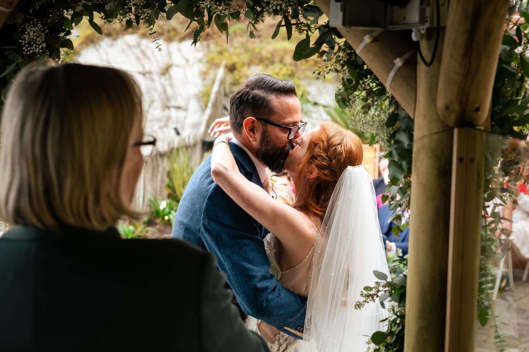 You may kiss the bride at Tunnels Beaches Wedding