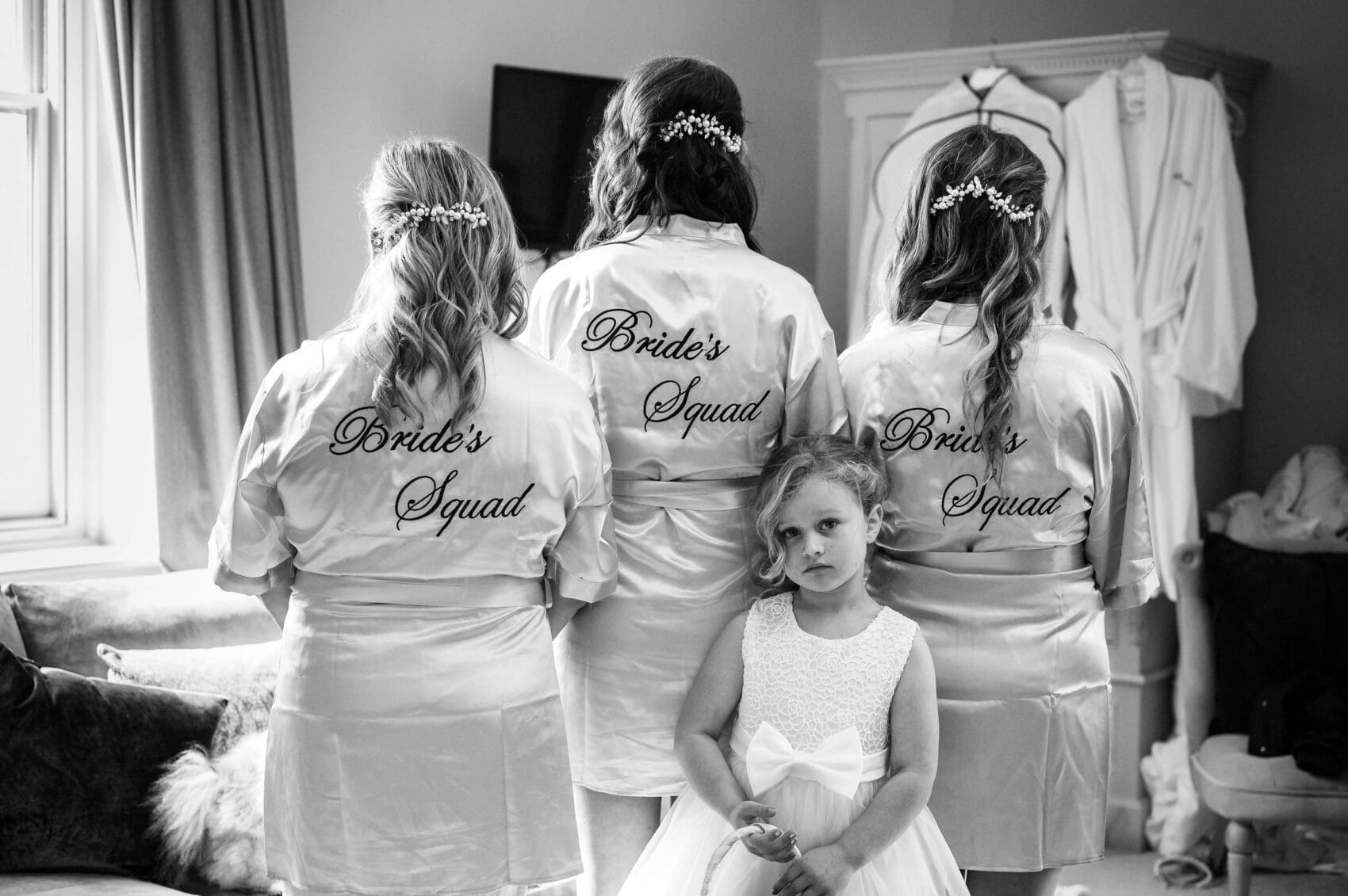 The bride tribe in the morning at Abbots Court wedding venue