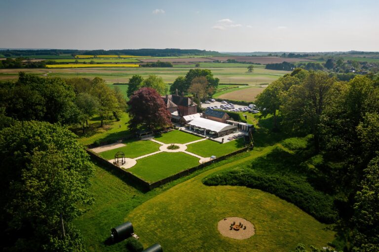 Abbots Court in Dorset from the air