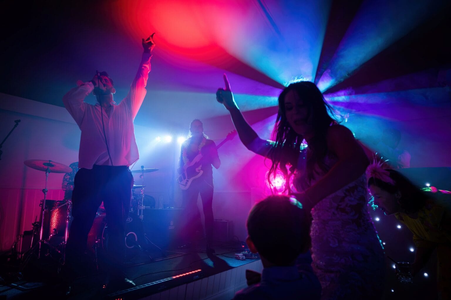 Bride and groom on the dancefloor at Abbots Court in Dorset