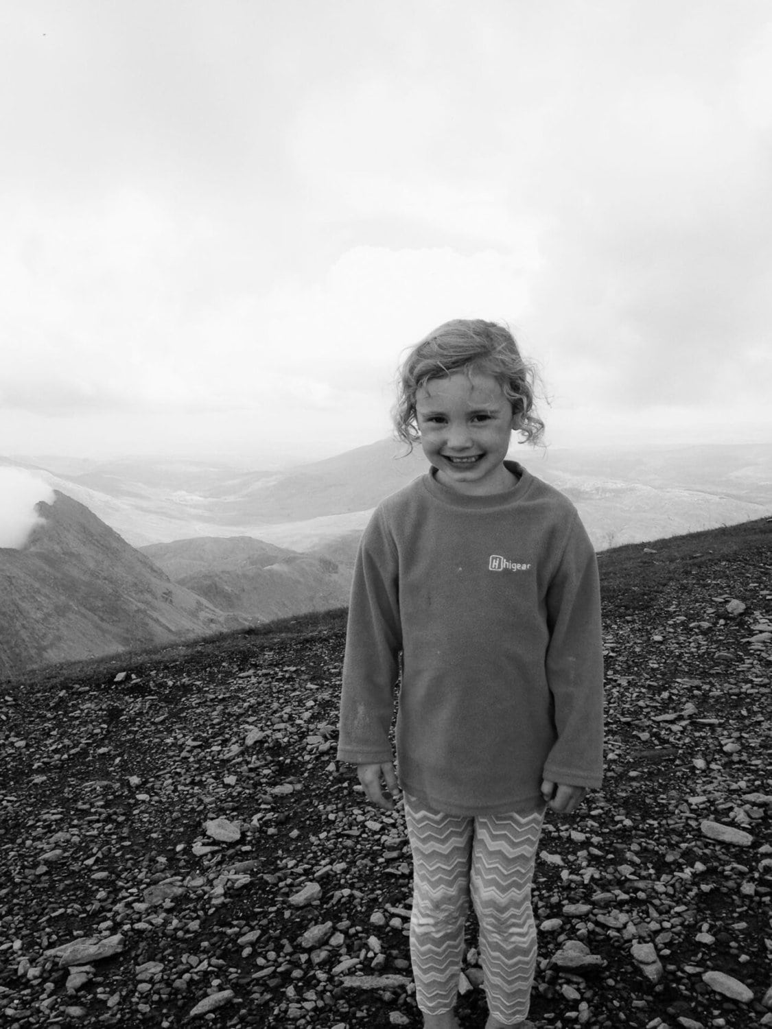 Alice at Snowdon summit