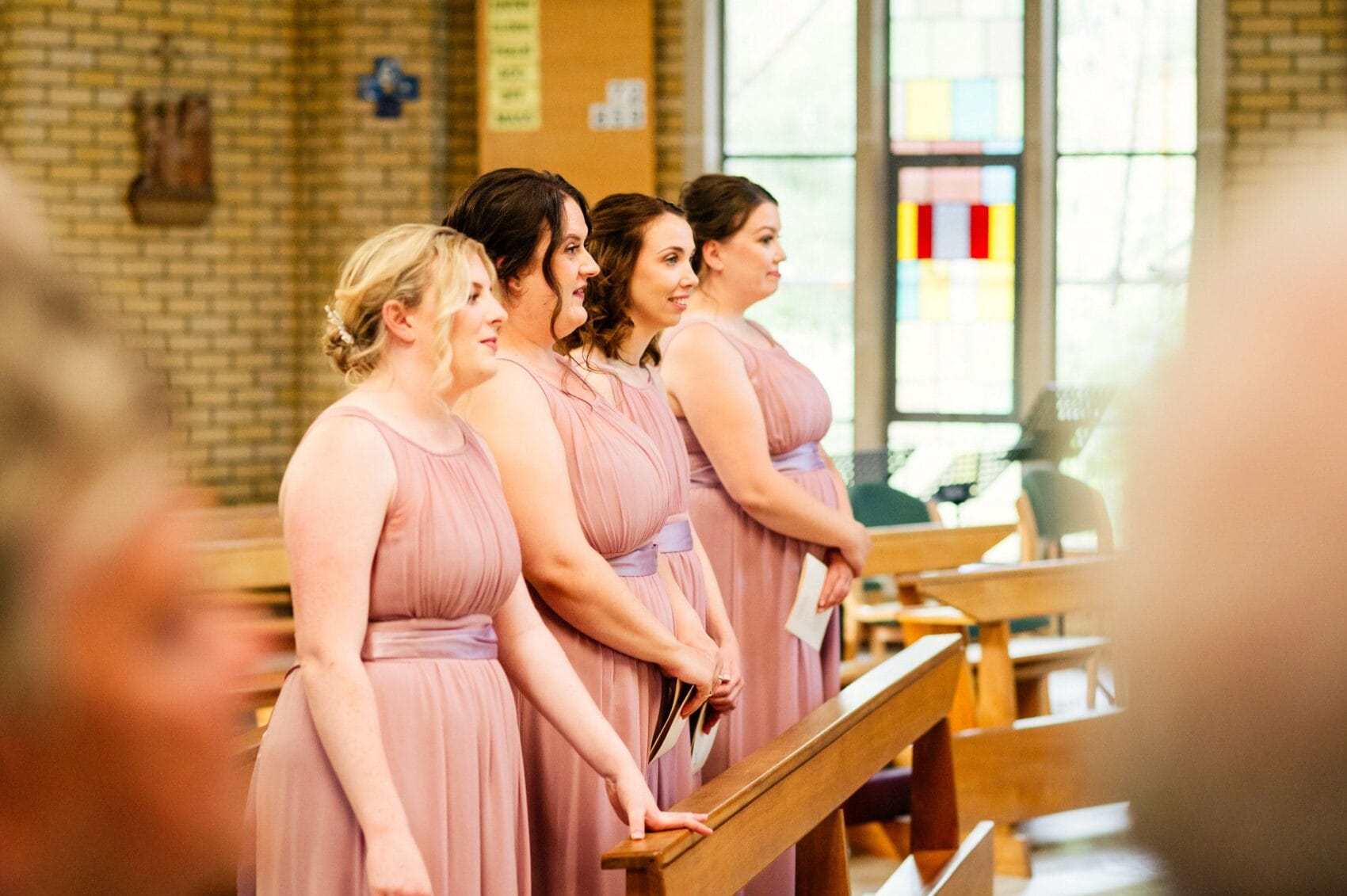 Bridemaids at St Mary's Catholic Church wedding