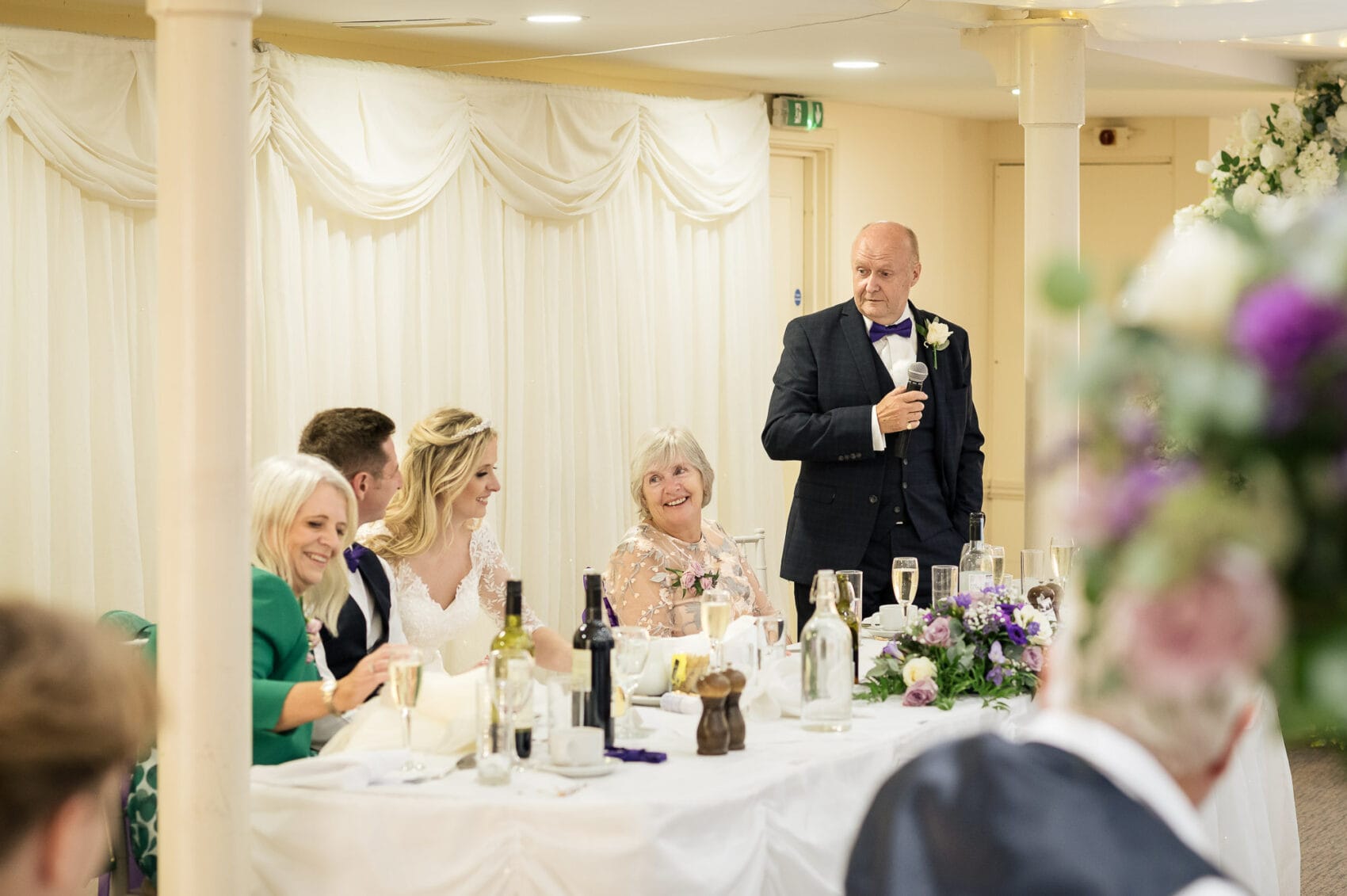 Wedding speeches at Chilworth Manor Hotel wedding