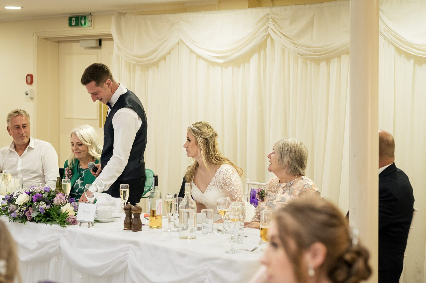 Grooms speech at Chilworth Manor Hotel wedding