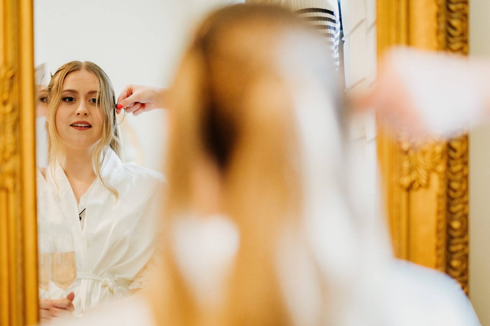 Bridal preparation for St Mary's church wedding