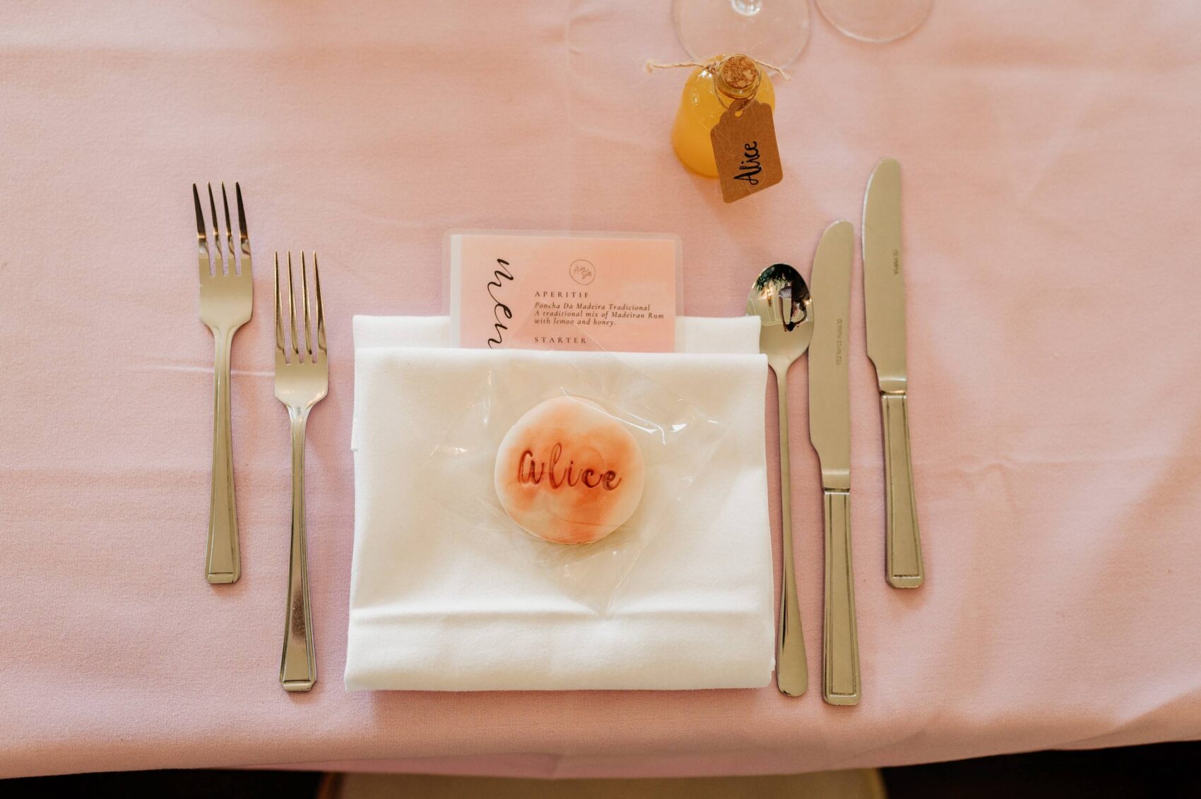 Table details at Hale Park House Wedding