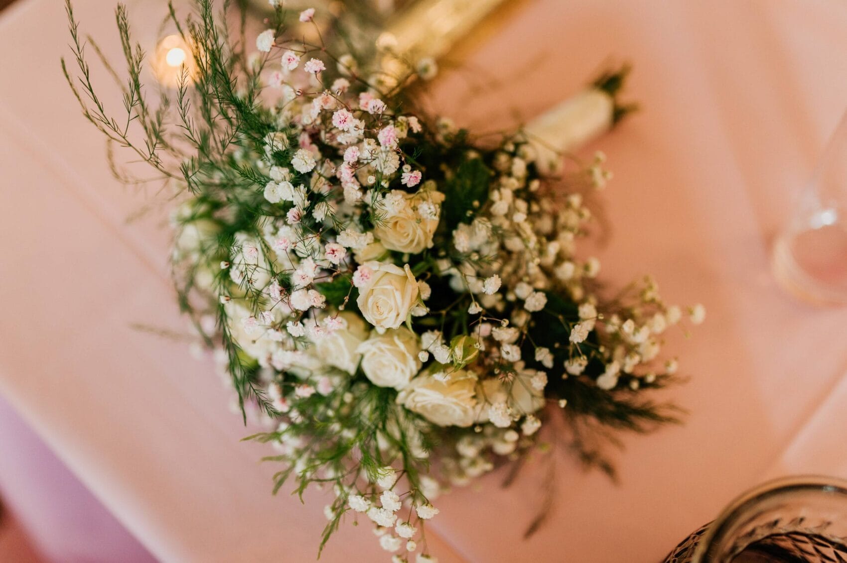 Table decoration at Hale Park House Wedding