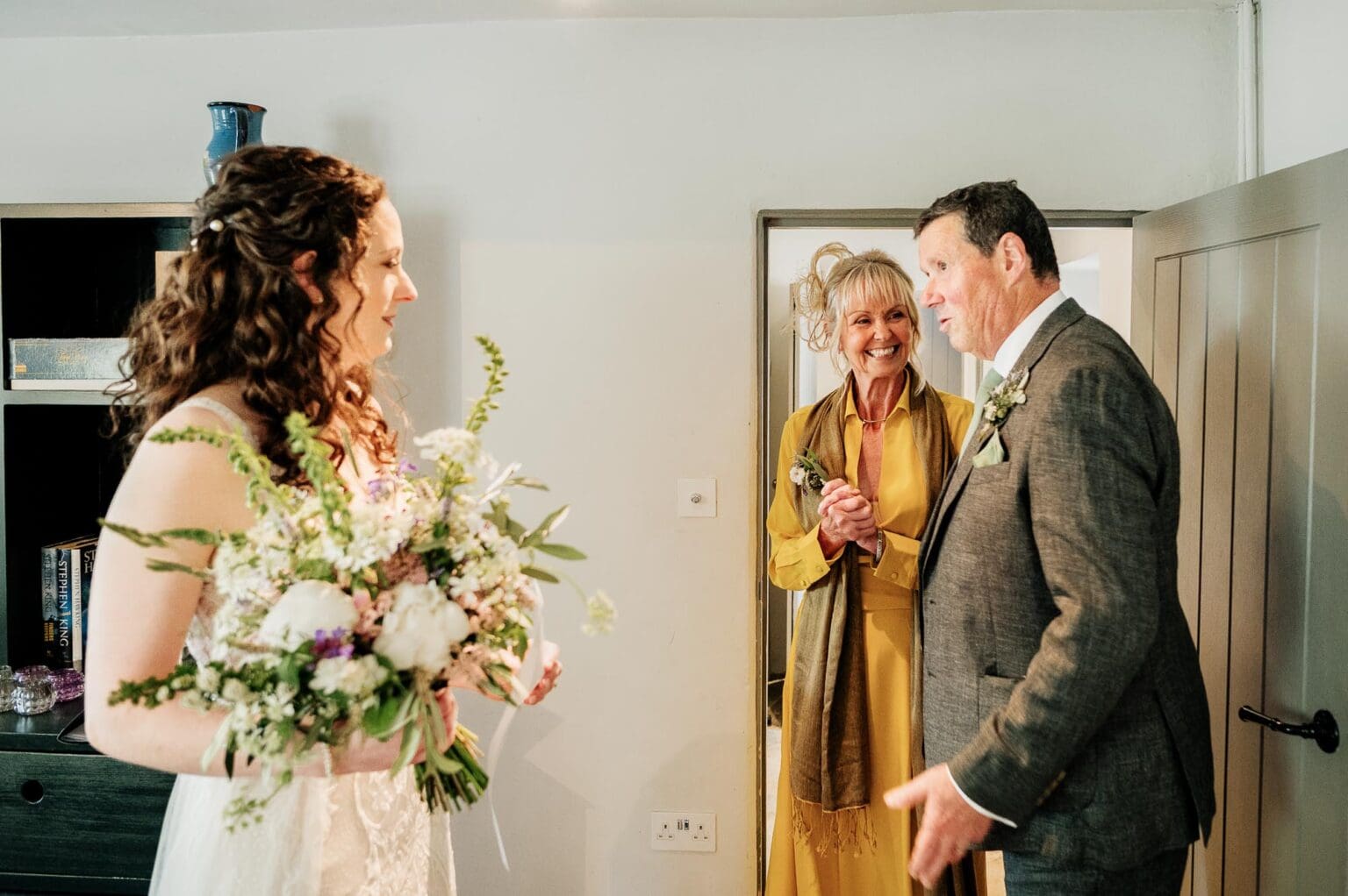 Mum watches dad tear up at River Cottage wedding