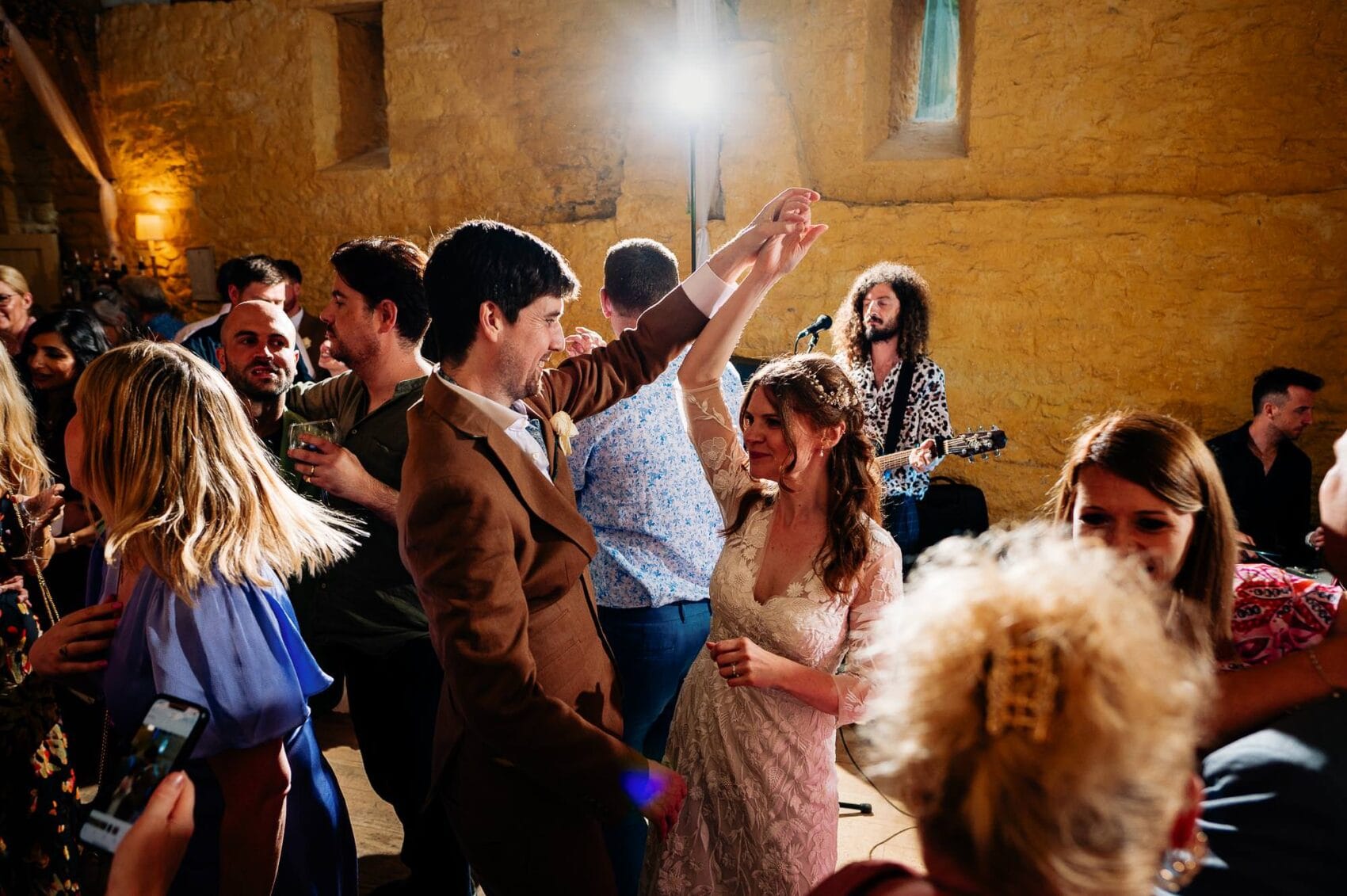 Bride ant groom dance the night away at Owlpen Manor weddding