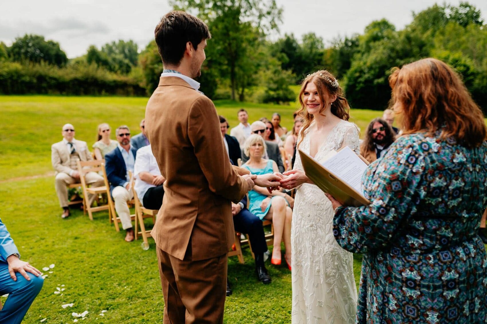 Owlpen Manor outdoor weddding ceremony