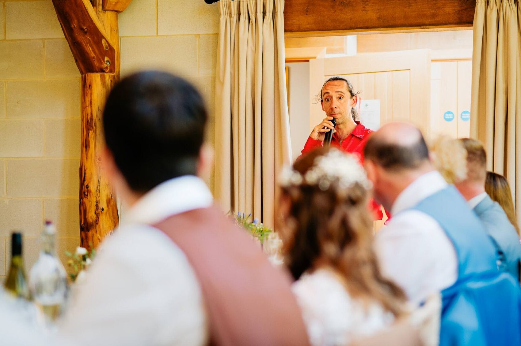 speech during the Owlpen Manor weddding