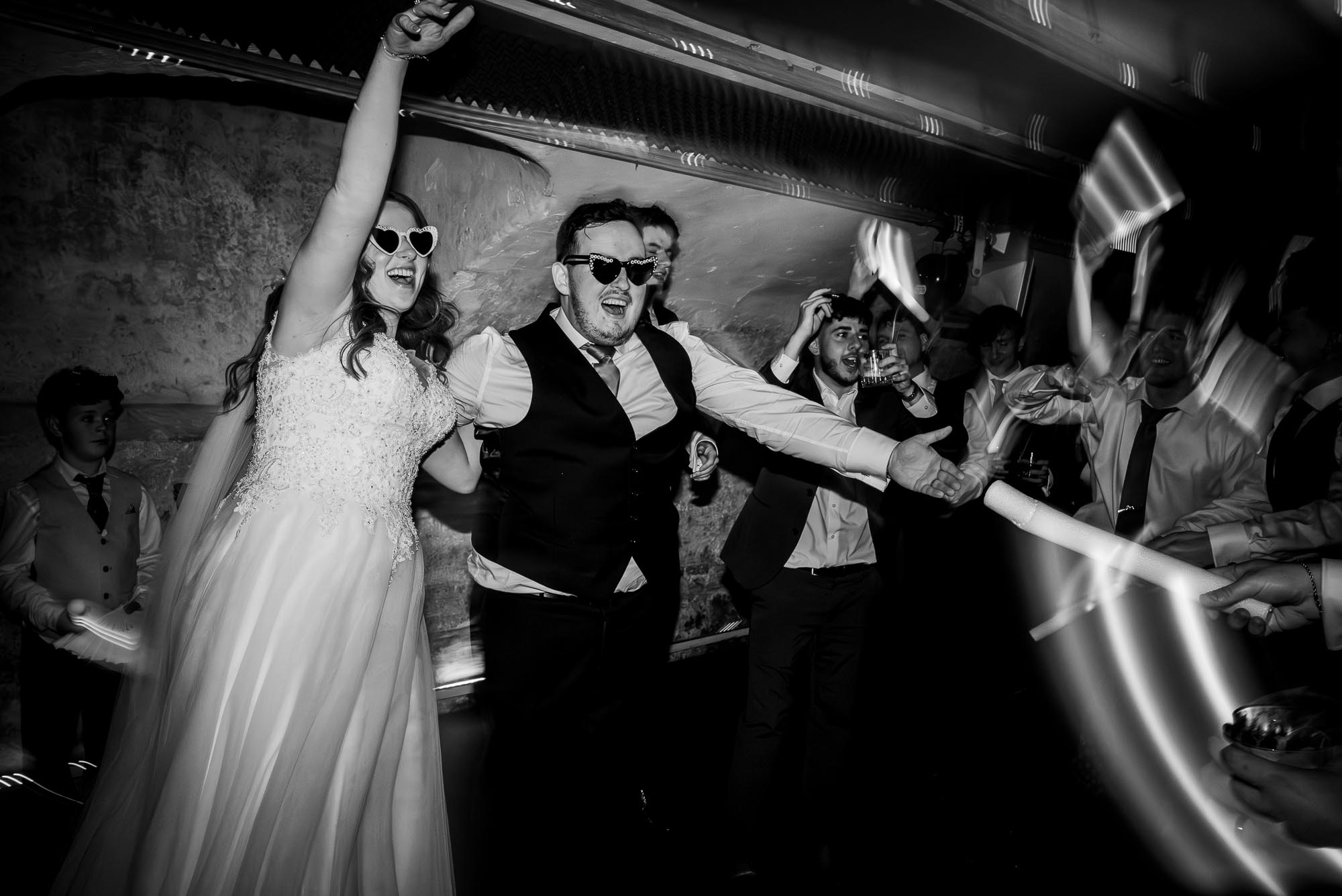 Bride and Groom on dance floor at St Giles House
