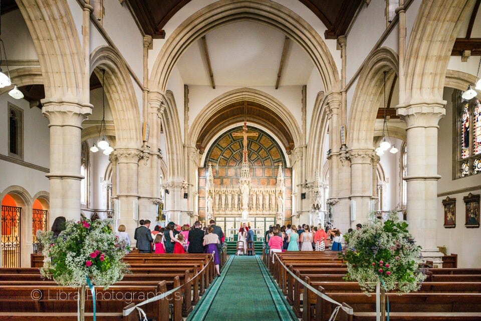Church of the Sacred Heart Bournemouth wedding interior