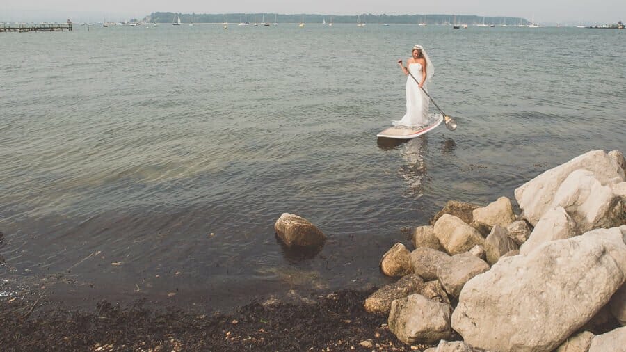 Trash the dress photo in poole harbour