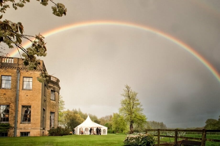 Hamphire Wedding Photographer - Rainbow over Hill Place